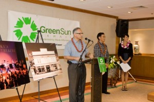 GreenSun Hawaii news conference Speakers at the GreenSun Hawaii news conference