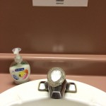 2. Conservation signage in restroom